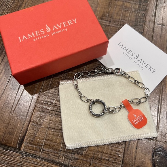 James Avery Ornate Circlet Changeable Charm Bracelet New M - Picture 1 of 3